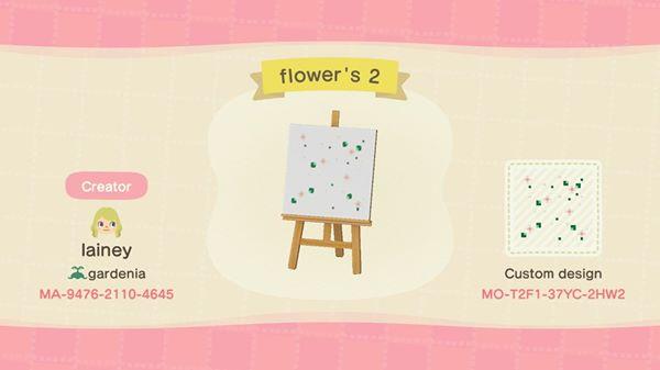 Animal Crossing Design Code: MO-T2F1-37YC-2HW2 flower's 2