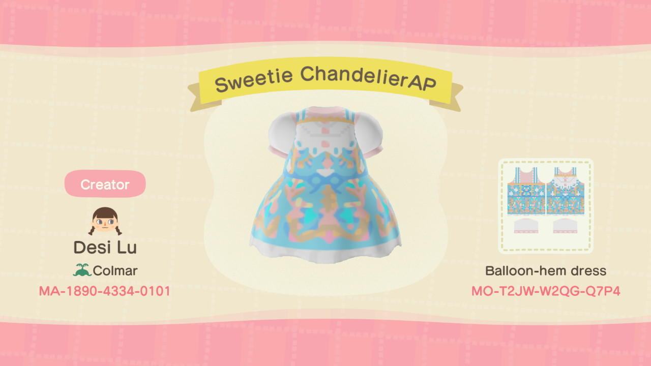 Animal Crossing Design Code: MO-T2JW-W2QG-Q7P4 Sweetie ChandelierAP