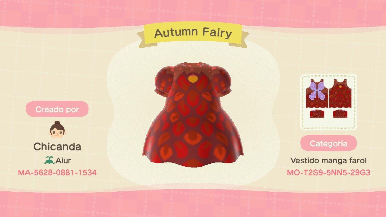 Animal Crossing Design Code: MO-T2S9-5NN5-29G3 Autumn Fairy