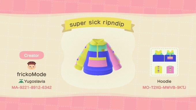 Animal Crossing Design Code: MO-T2XG-MWVB-9KTJ Super Sick RIPNDIP