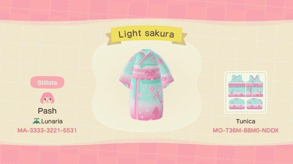 Animal Crossing Design Code: MO-T36M-88M0-NDDX Light sakura