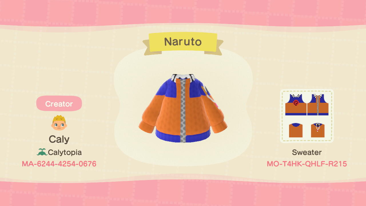 Animal Crossing Design Code: MO-T4HK-QHLF-R215 Naruto