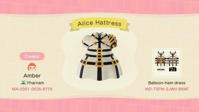 Animal Crossing Design Code: MO-T5FM-2JWV-8XNF Alice Hattress