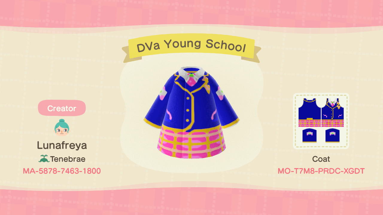 Animal Crossing Design Code: MO-T7M8-PRDC-XGDT DVa Young School