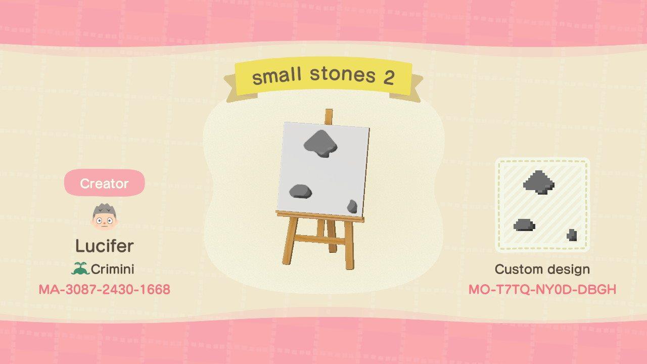 Animal Crossing Design Code: MO-T7TQ-NY0D-DBGH Small Stones 2