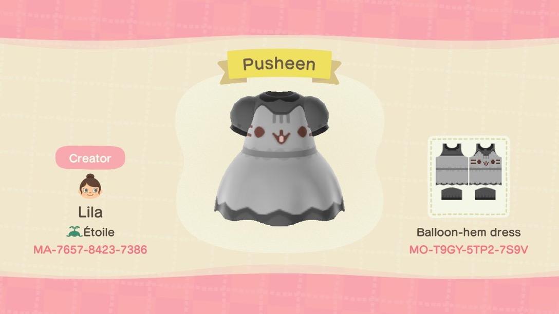 Animal Crossing Design Code: MO-T9GY-5TP2-7SPV Pusheen