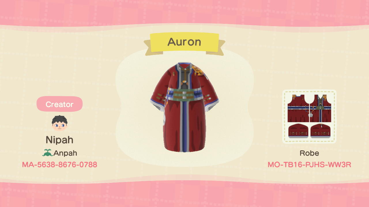Animal Crossing Design Code: MO-TB16-PJHS-WW3R FFX Auron