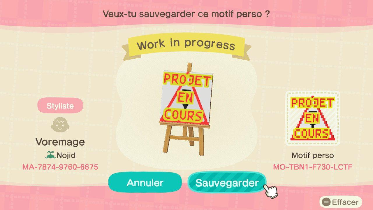 Animal Crossing Design Code: MO-TBN1-F730-LCTF Work in progress FRE