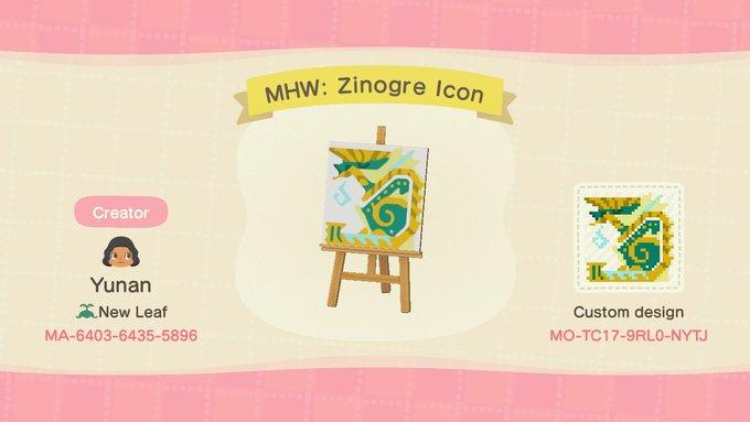 Animal Crossing Design Code: MO-TC17-9RL0-NYTJ MHW: Zinogre Icon