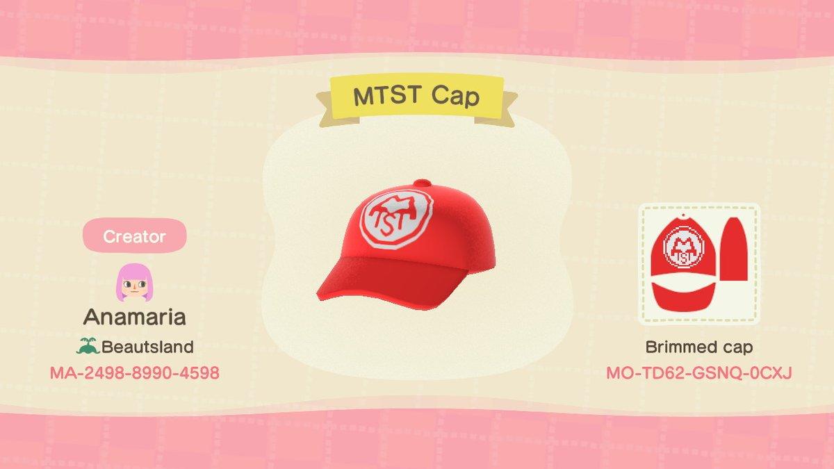 Animal Crossing Design Code: MO-TD62-GSNQ-0CXJ MTST Cap