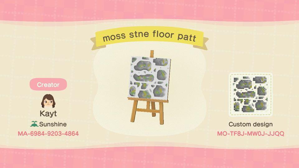 Animal Crossing Design Code: MO-TF8J-MW0J-JJQQ Mossy Stone Pathway