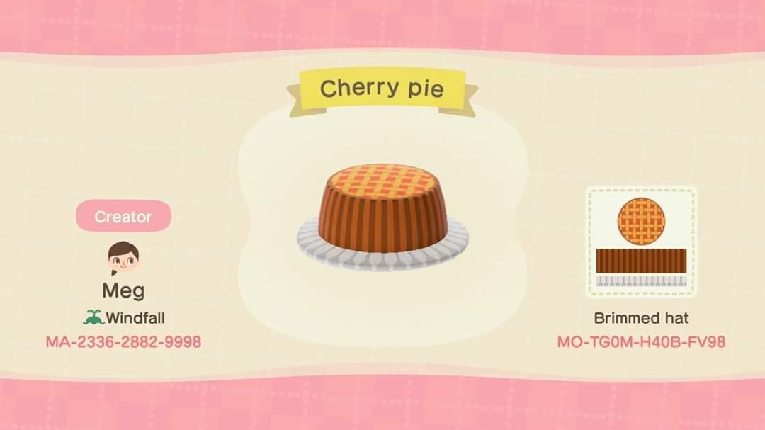 Animal Crossing Design Code: MO-TG0M-H40B-FB98 Cherry pie