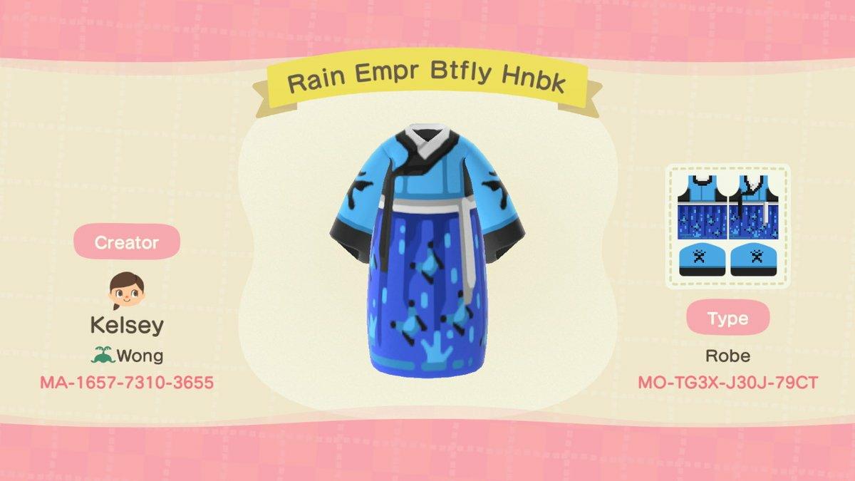 Animal Crossing Design Code: MO-TG3X-J30J-79CT Rain Btrfly Hanbok