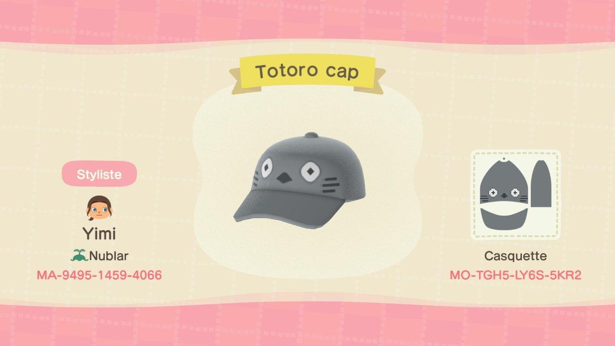 Animal Crossing Design Code: MO-TGH5-LY6S-5KR2 Totoro cap