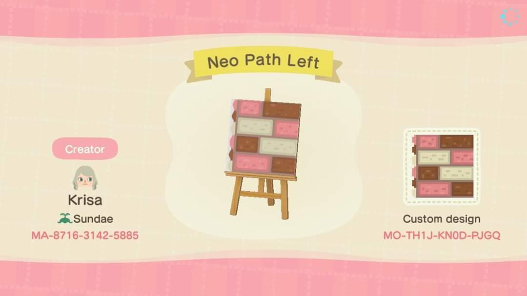 Animal Crossing Design Code: MO-TH1J-KN0D-PJGQ Neo Path Left