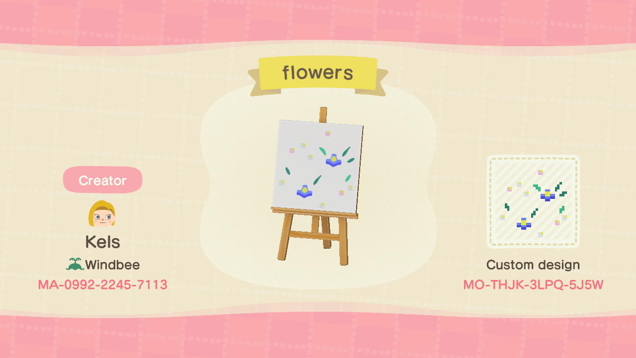 Animal Crossing Design Code: MO-THJK-3LPQ-5J5W flowers