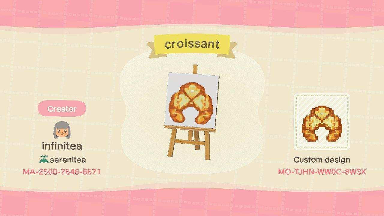 Animal Crossing Design Code: MO-TJHN-WW0C-8W3X Croissant