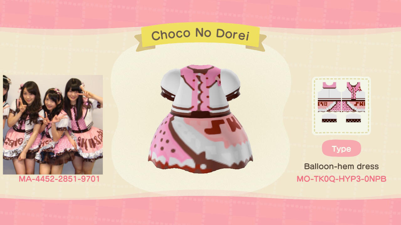 Animal Crossing Design Code: MO-TK0Q-HYP3-0NPB Choco No Dorei