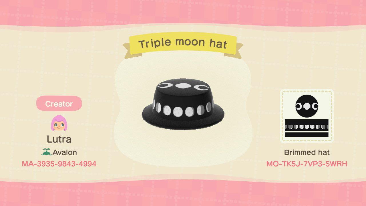 Animal Crossing Design Code: MO-TK5J-7VP3-5WRH triple moon