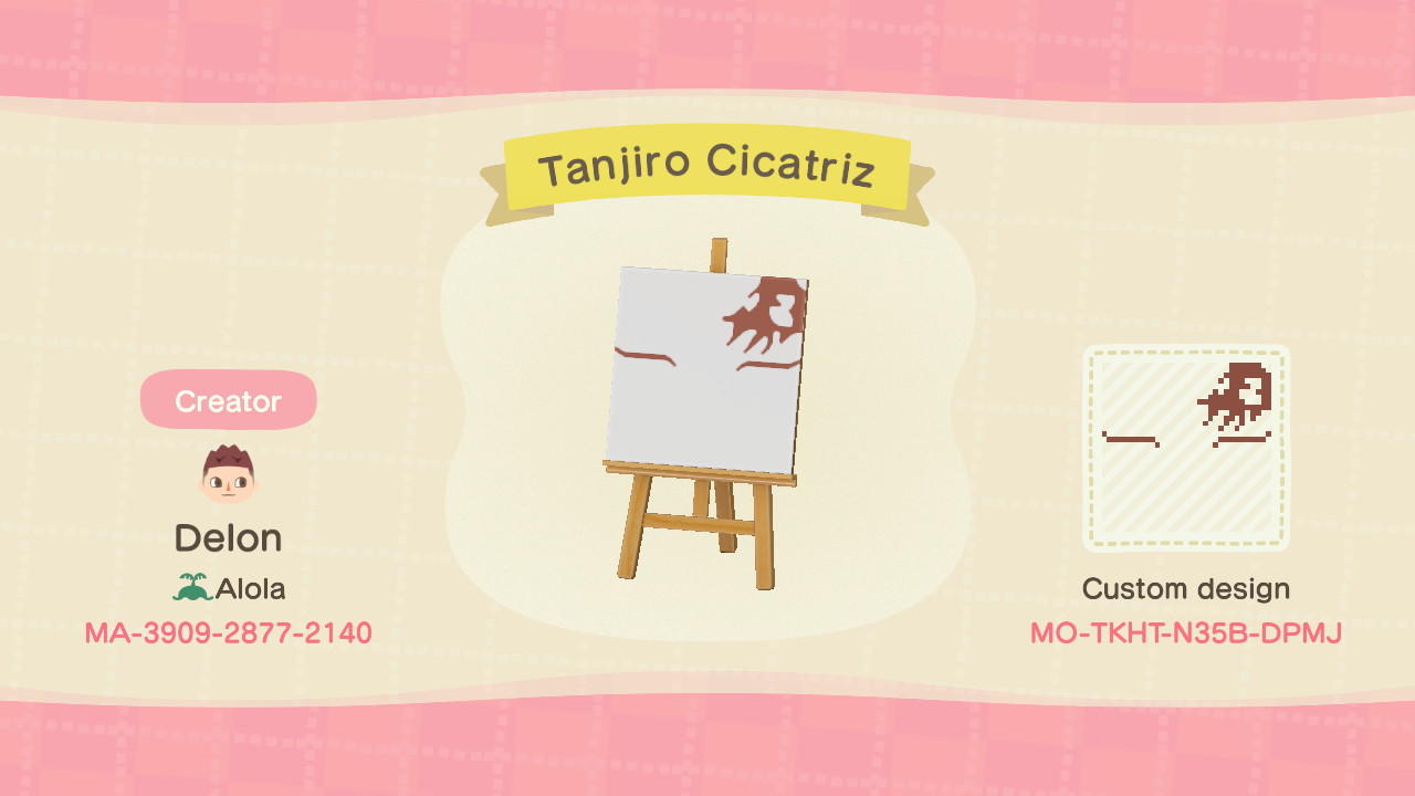 Animal Crossing Design Code: MO-TKHT-N35B-DPMJ Tanjiro Scar