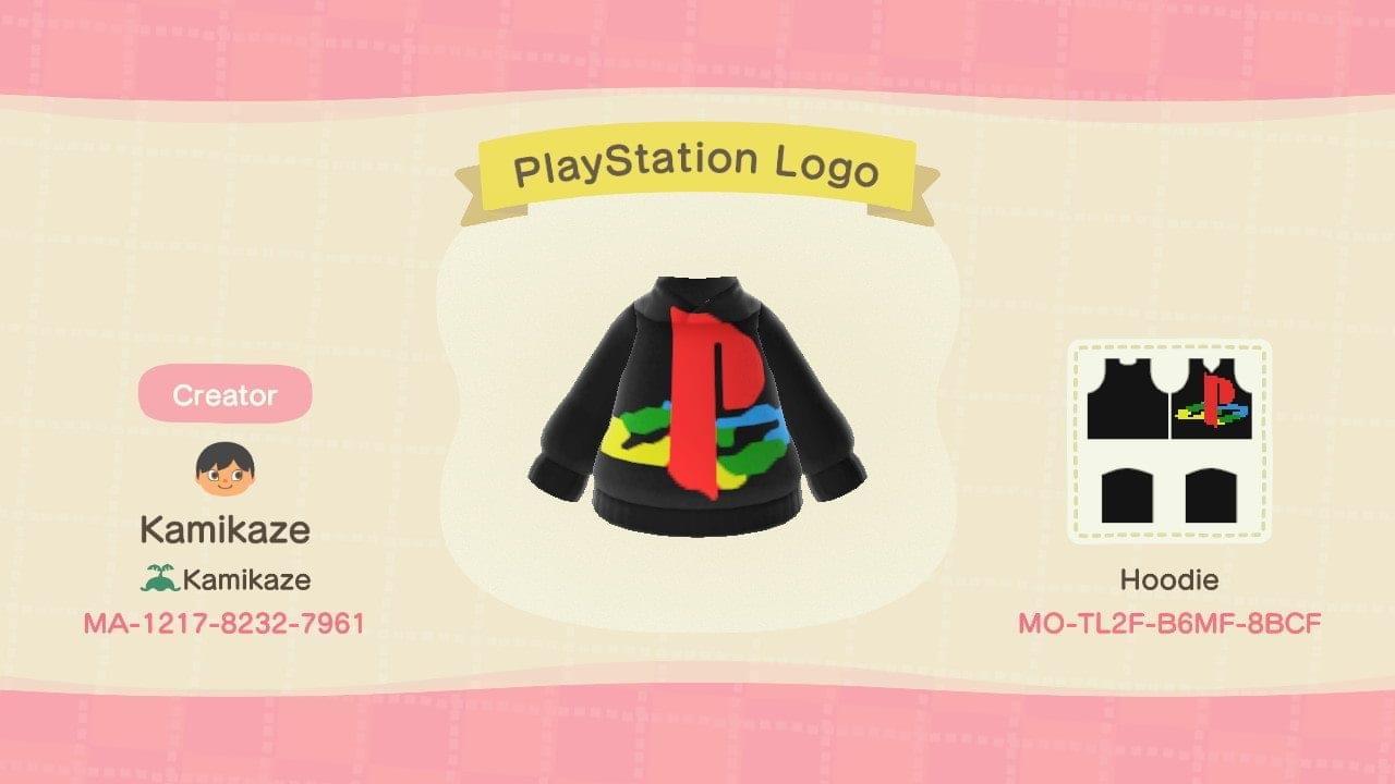 Animal Crossing Design Code: MO-TL2F-B6MF-8BCF PlayStation Logo
