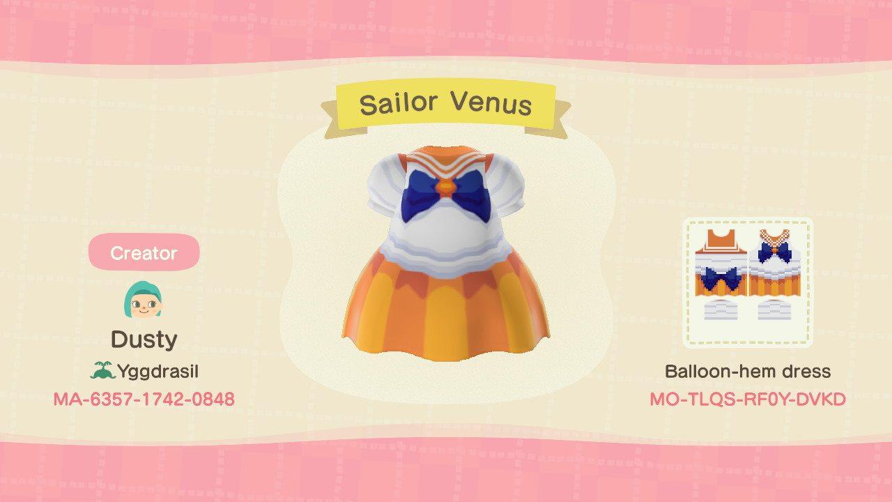Animal Crossing Design Code: MO-TLQS-RF0Y-DVKD Sailor Venus