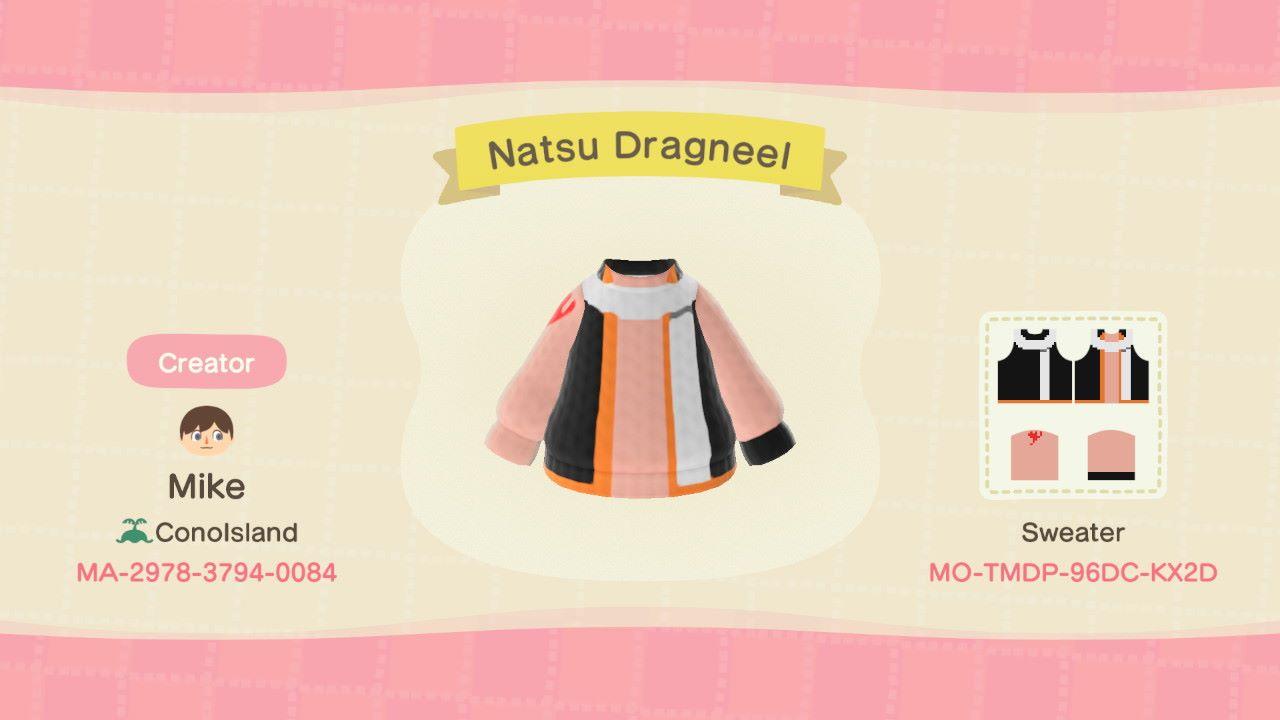 Animal Crossing Design Code: MO-TMDP-96DC-KX2D Natsu Dragneel