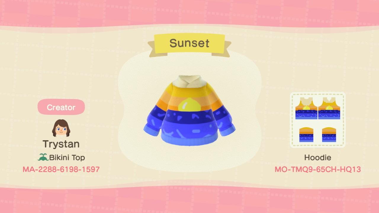 Animal Crossing Design Code: MO-TMQ9-65CH-HQ13 Sunset