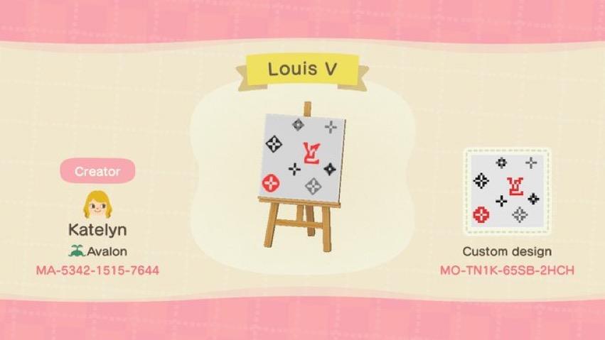 Animal Crossing Design Code: MO-TN1K-65SB-2HCH Louis V