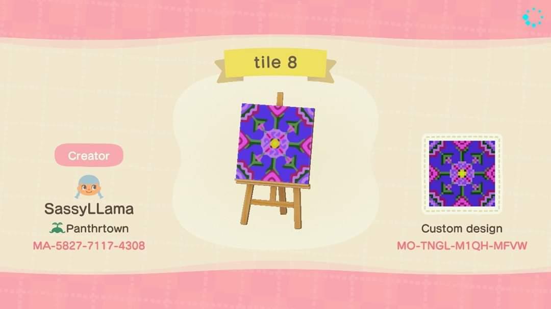 Animal Crossing Design Code: MO-TNGL-M1QH-MFVW Tile 8