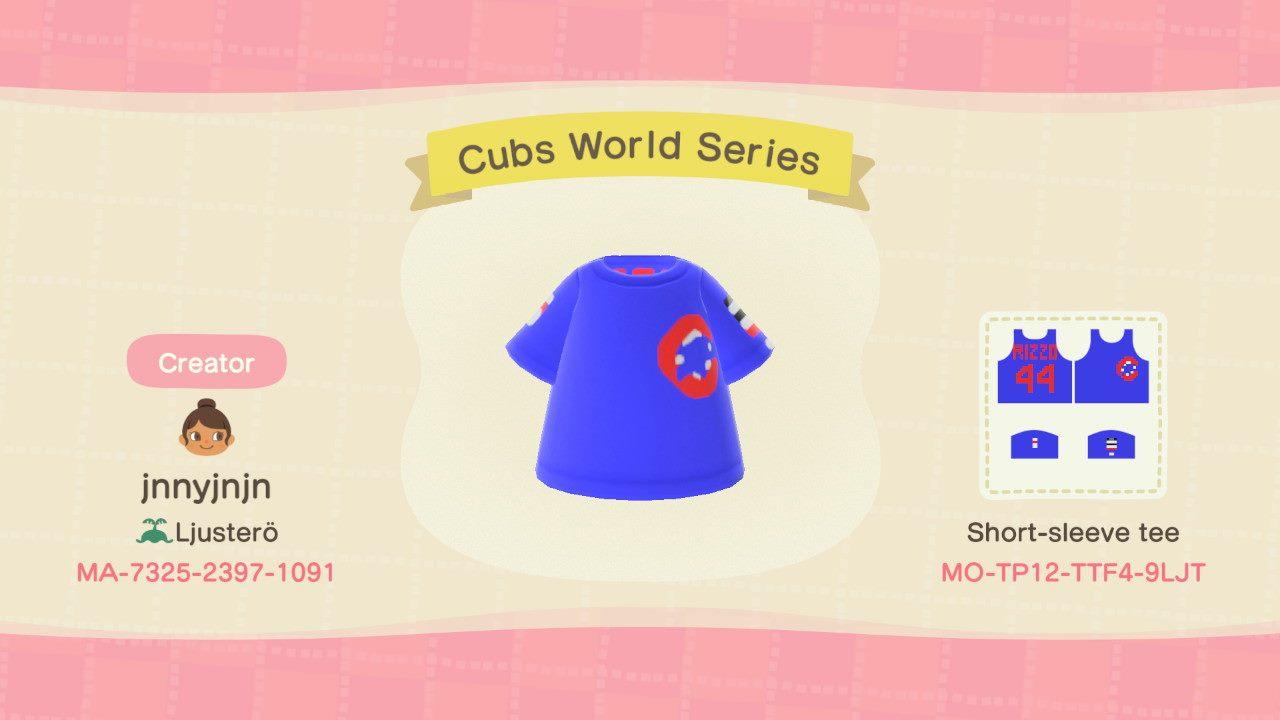 Animal Crossing Design Code: MO-TP12-TTF4-9LJT Cubs World Series