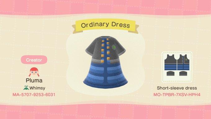 Animal Crossing Design Code: MO-TPBR-7XSV-HPH4 Okage Ari Dress