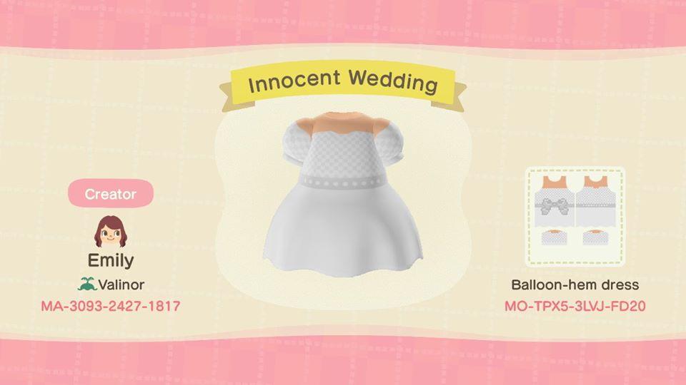 Animal Crossing Design Code: MO-TPX5-3LVJ-FD20 Innocent Wedding