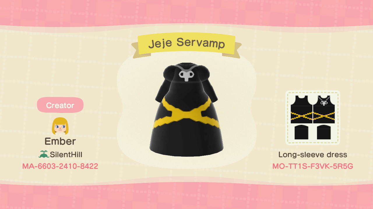 Animal Crossing Design Code: MO-TT1S-F3VK-5R5G JeJe servamp