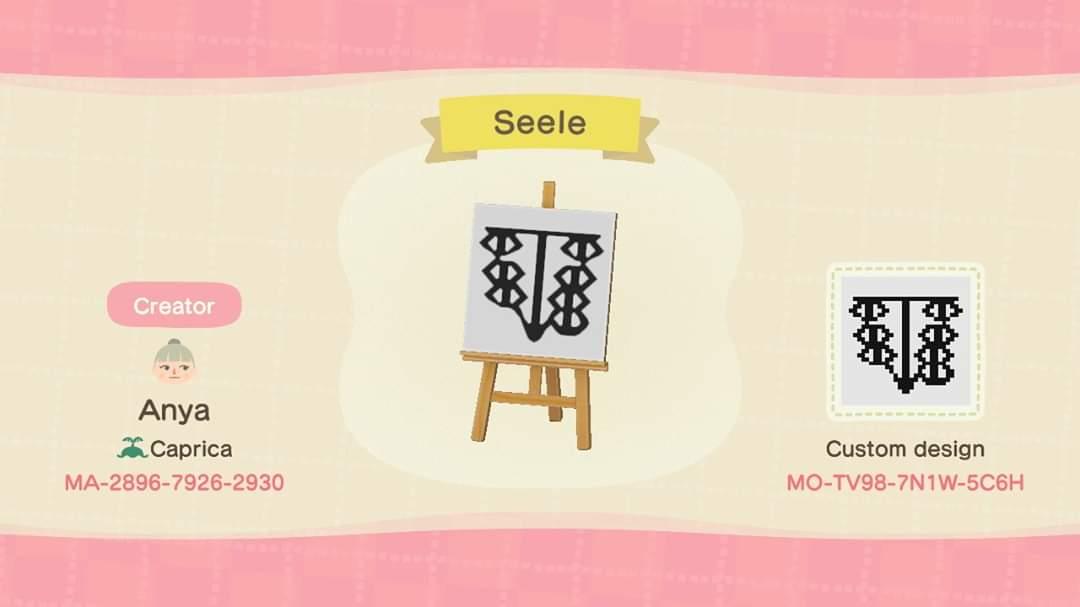 Animal Crossing Design Code: MO-TV96-7N1W-5C6H Seele