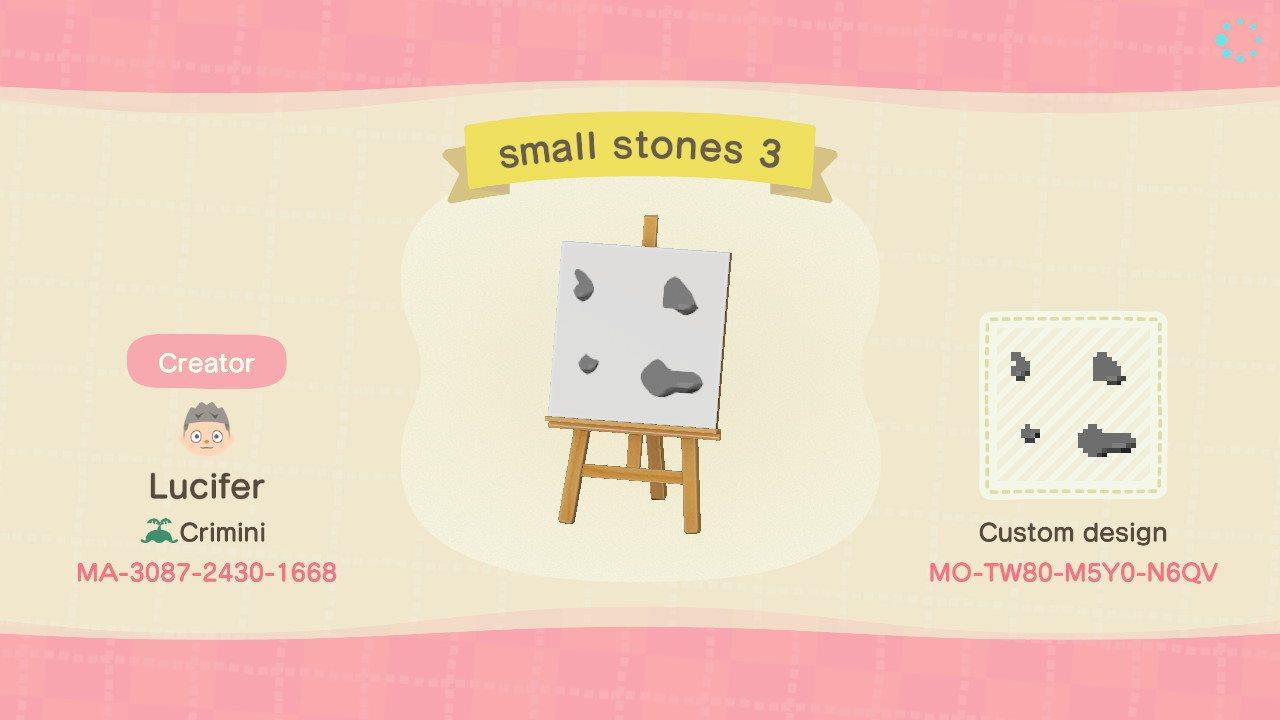 Animal Crossing Design Code: MO-TW80-M5T0-N6QV Small Stones 3