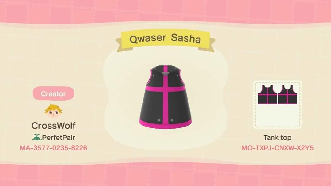 Animal Crossing Design Code: MO-TXPJ-CNXW-X2Y5 Qwaser Sasha