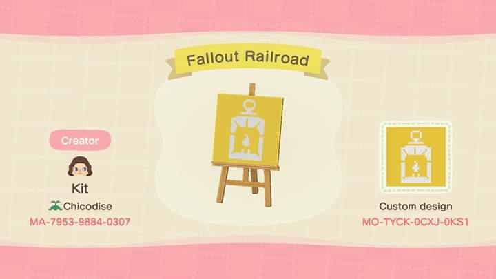 Animal Crossing Design Code: MO-TYCK-0CXJ-0KS1 Fallout Railroad