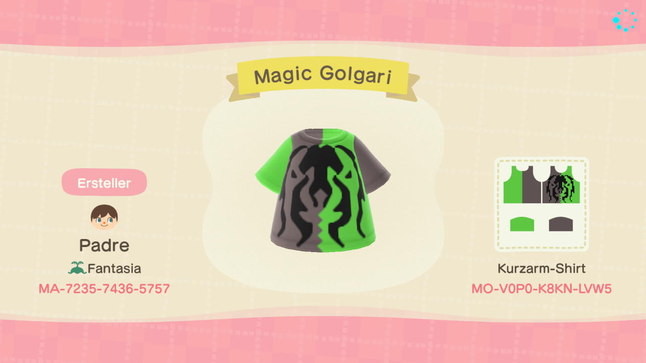 Animal Crossing Design Code: MO-V0P0-K8KN-LVW5 Magic Golgari
