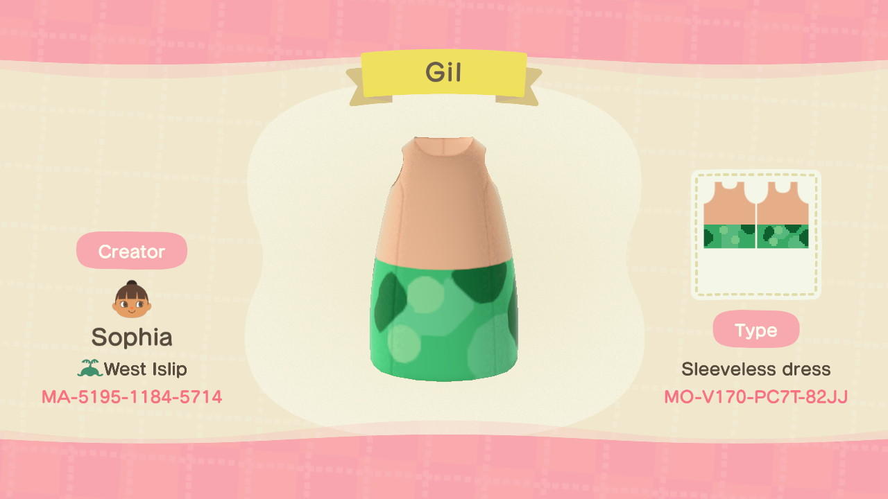 Animal Crossing Design Code: MO-V170-PC7T-82JJ Gil