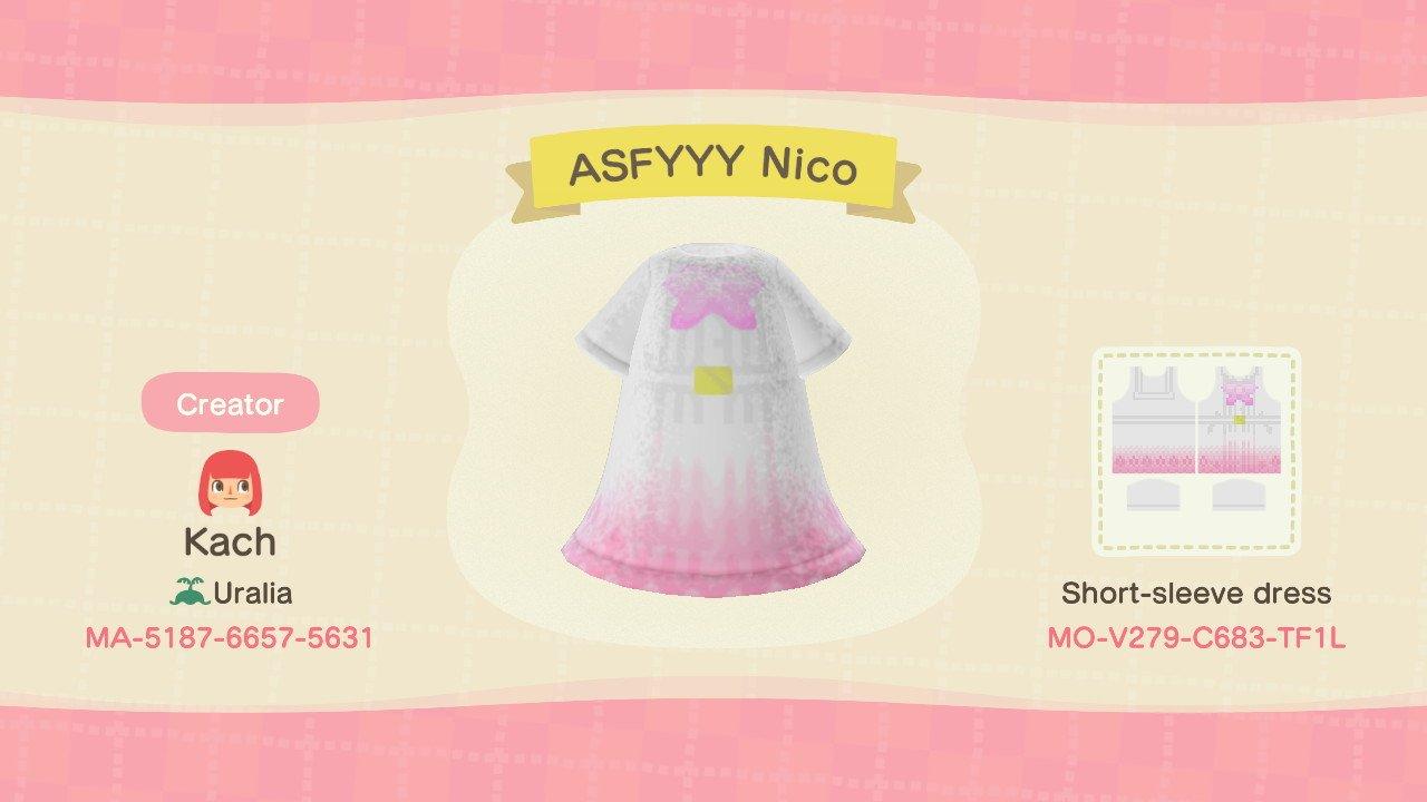 Animal Crossing Design Code: MO-V279-C683-TF1L ASFYYY Nico