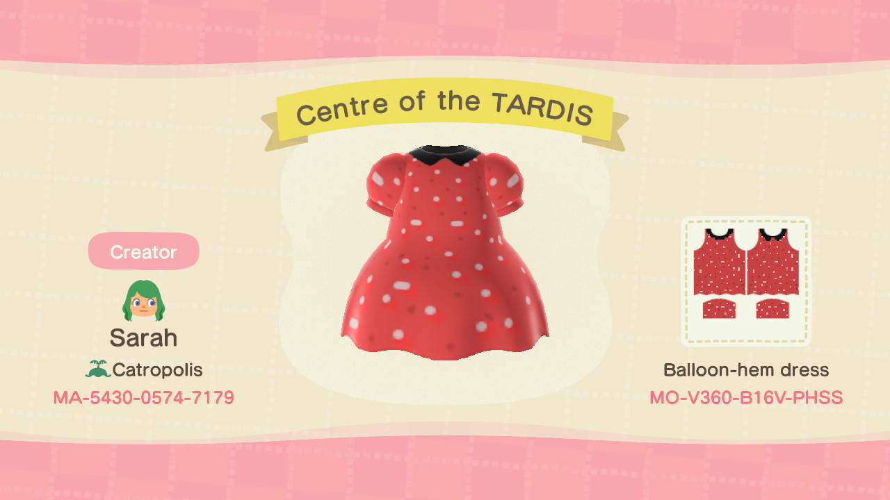 Animal Crossing Design Code: MO-V360-B16V-PHSS Centre of the TARDIS