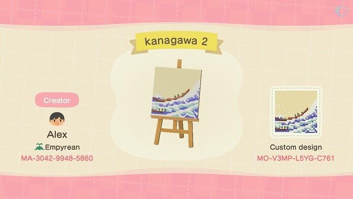 Animal Crossing Design Code: MO-V3MP-L5YG-C761 kanagawa 2
