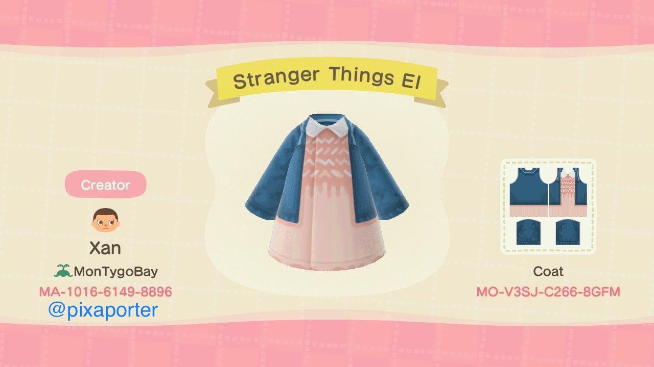 Animal Crossing Design Code: MO-V3SJ-C266-8GFM Stranger Things El