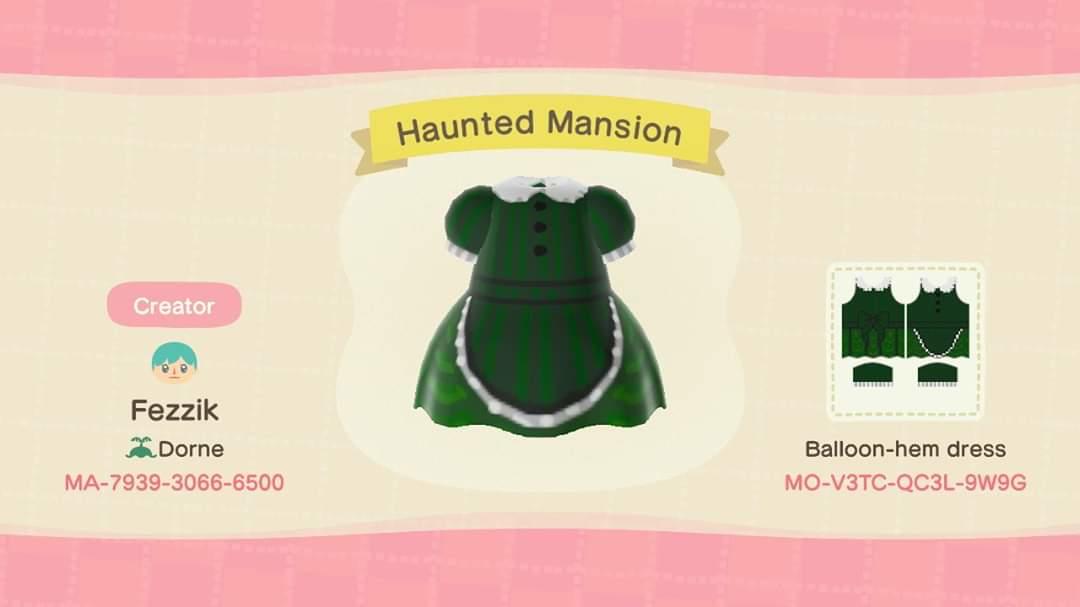 Animal Crossing Design Code: MO-V3TC-QC3L-9W9G Haunted Mansion