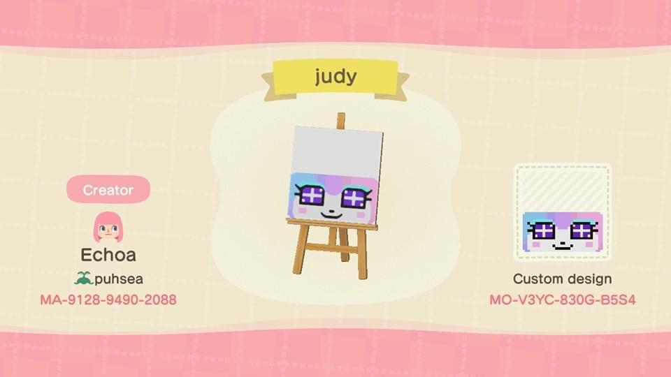 Animal Crossing Design Code: MO-V3YC-830G-B5S4 Judy Doormat