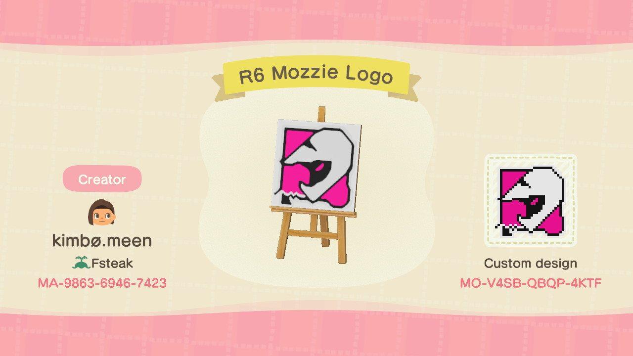 Animal Crossing Design Code: MO-V4SB-QBQP-4KTF R6 MOZZIE