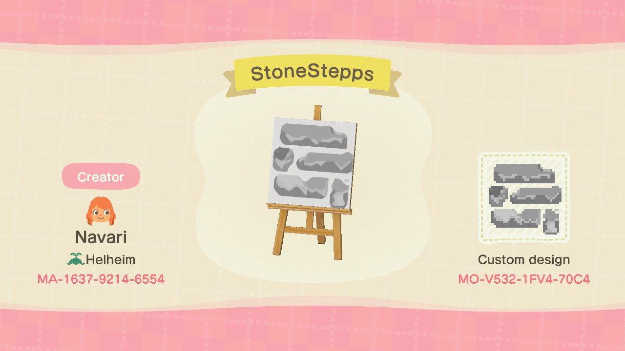 Animal Crossing Design Code: MO-V532-1FV4-70C4 StoneStepps