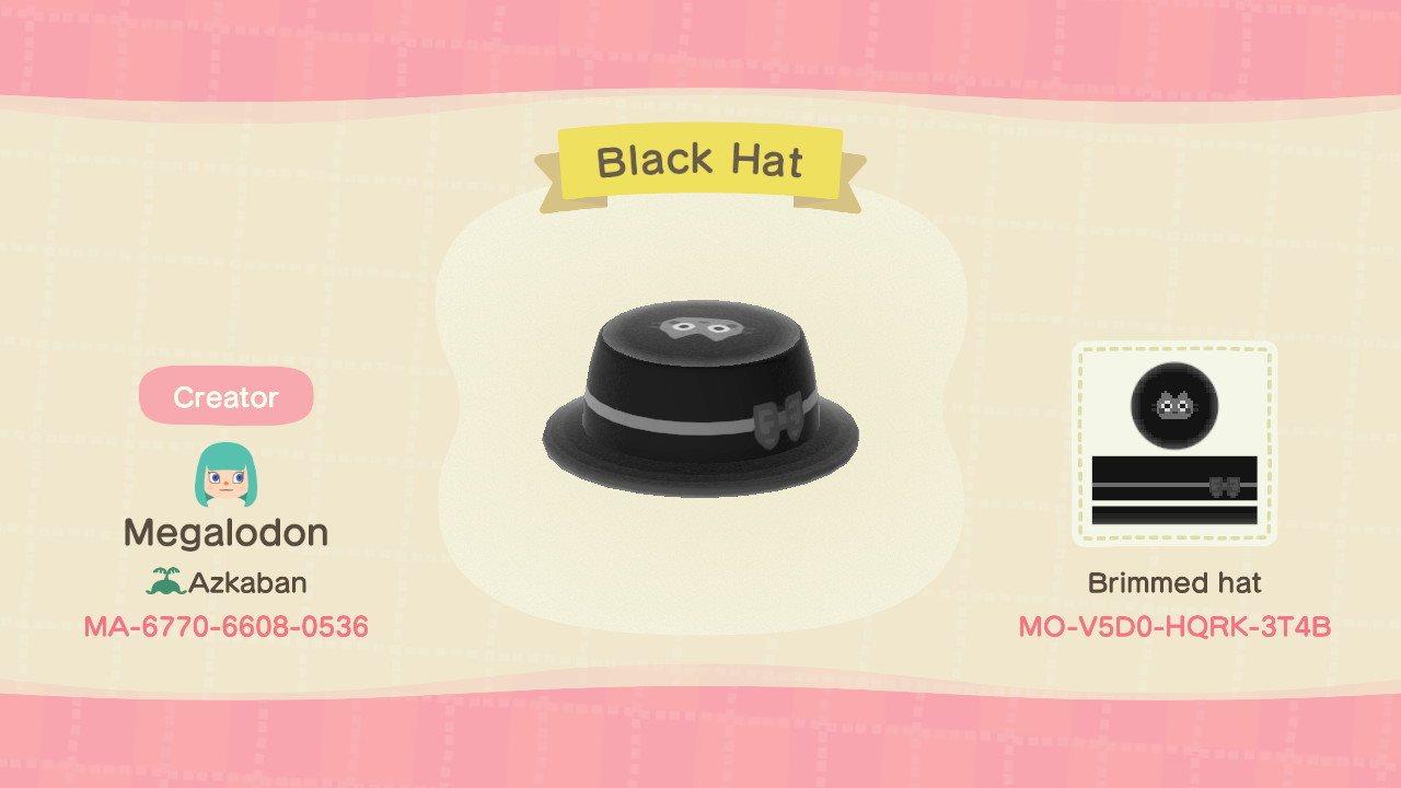 Animal Crossing Design Code: MO-V5D0-HQRK-3T4B Cat Hat