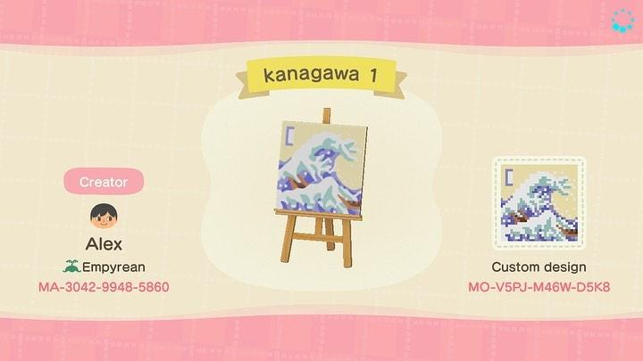Animal Crossing Design Code: MO-V5PJ-M46W-D5K8 kanagawa 1